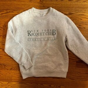 Unisex Sporty & Rich Gray Sweatshirt sz M